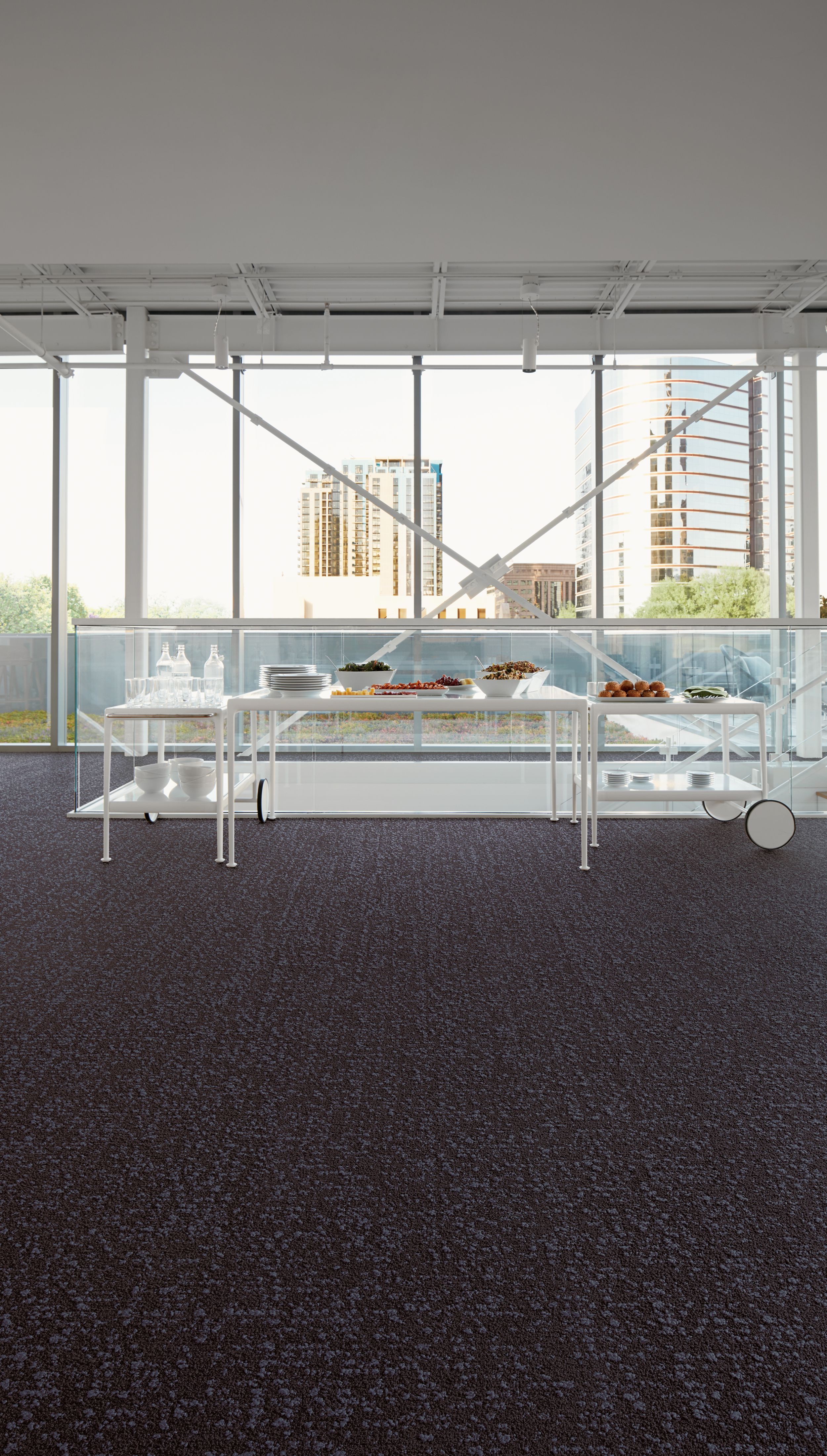 Interface Digitized Tuft plank carpet tile in open snack area image number 2